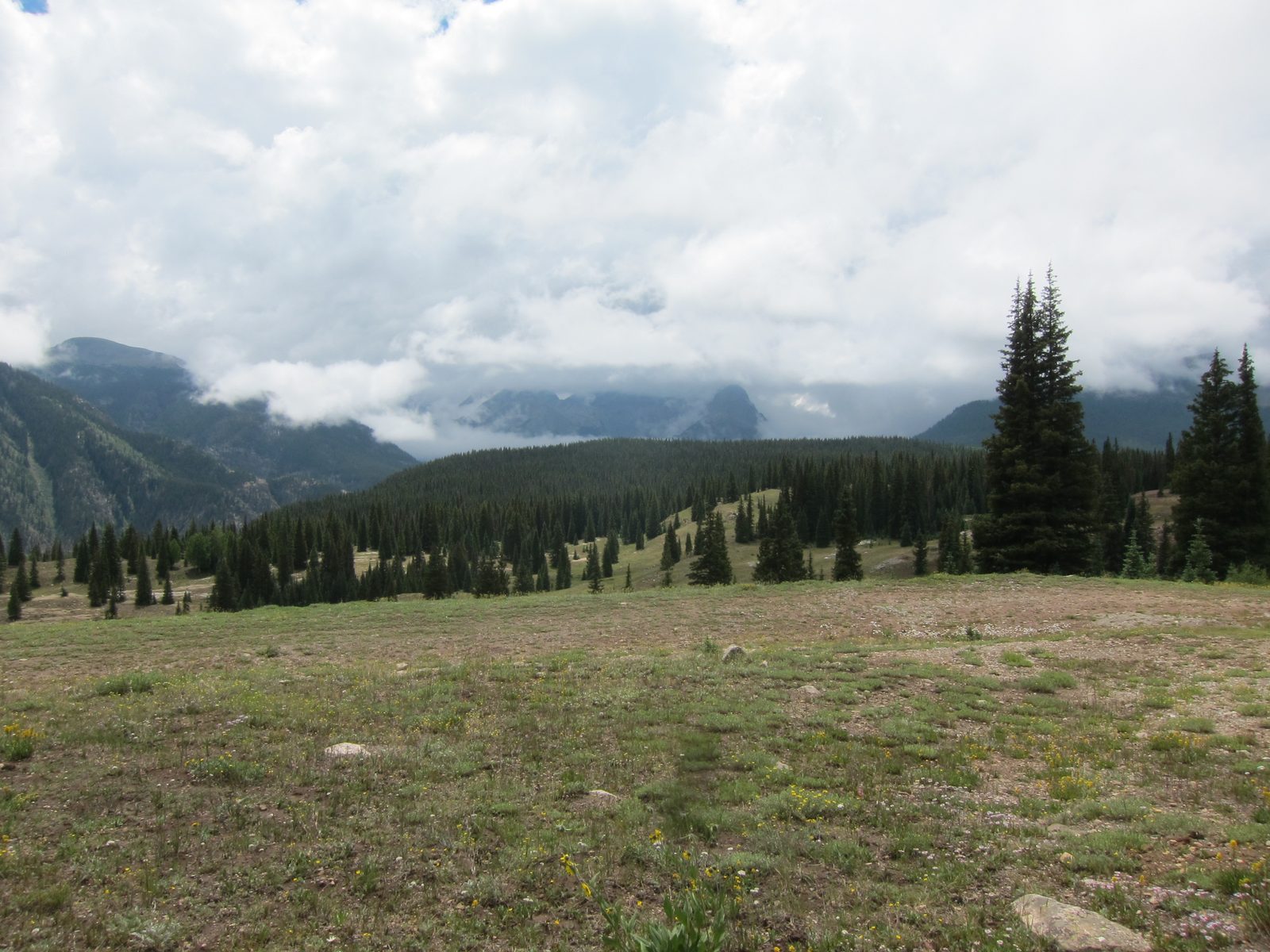 Typical scene (when it wasn't raining) for most of our drive through Colorado.  A lot of low...